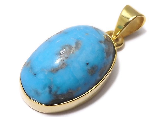 [Video][One of a kind] Persian Turquoise AA++ Pendant 18KGP NO.121