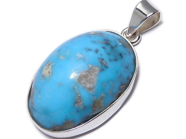 [Video][One of a kind] Persian Turquoise AA++ Pendant Silver925 NO.128