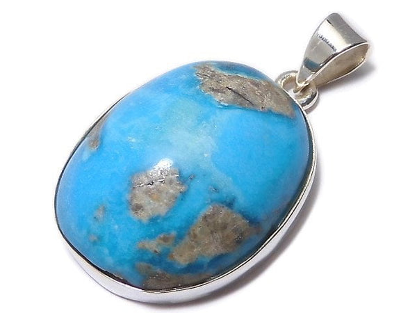 [Video][One of a kind] Persian Turquoise AA++ Pendant Silver925 NO.130