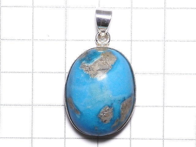 [Video][One of a kind] Persian Turquoise AA++ Pendant Silver925 NO.130