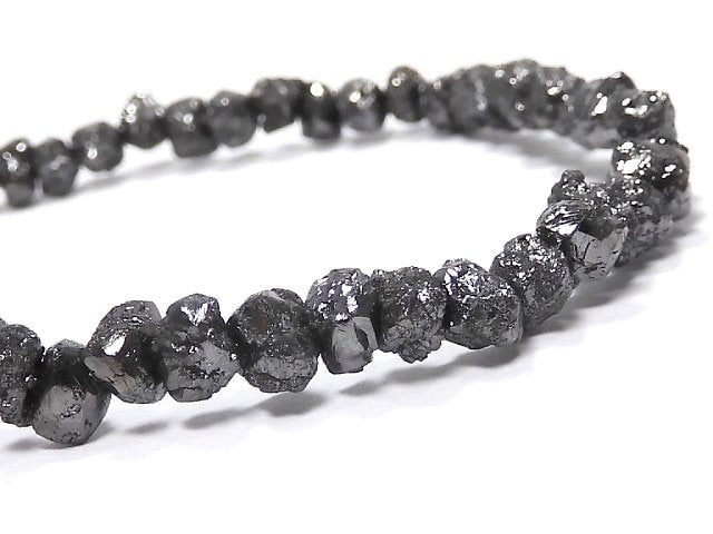 [Video][One of a kind] [1mm hole] Black Diamond Rough Nugget Bracelet NO.107