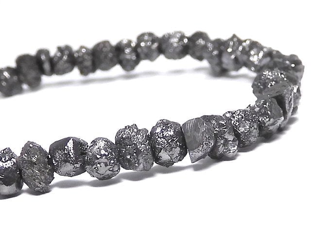 [Video][One of a kind] [1mm hole] Black Diamond Rough Nugget Bracelet NO.108