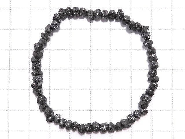 [Video][One of a kind] [1mm hole] Black Diamond Rough Nugget Bracelet NO.108