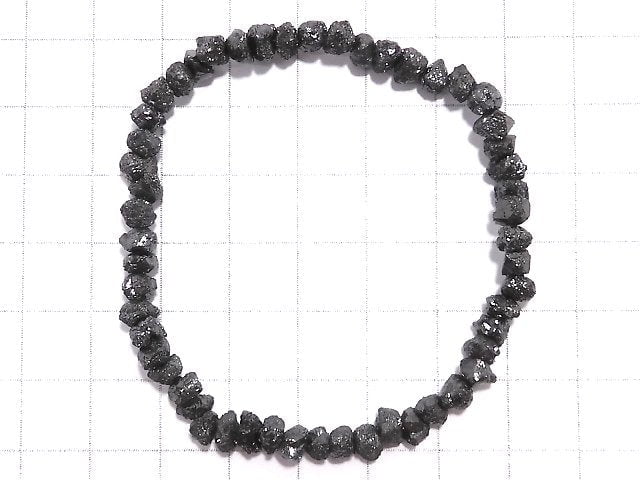 [Video][One of a kind] [1mm hole] Black Diamond Rough Nugget Bracelet NO.110