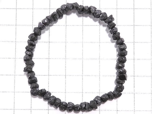 [Video][One of a kind] [1mm hole] Black Diamond Rough Nugget Bracelet NO.111