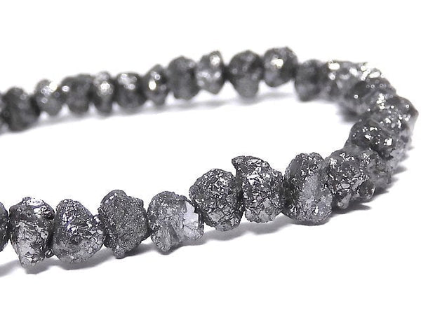 [Video][One of a kind] [1mm hole] Black Diamond Rough Nugget Bracelet NO.112