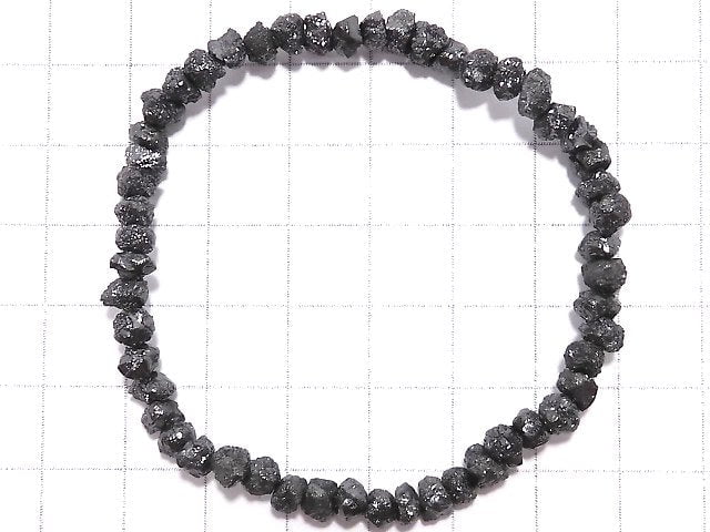 [Video][One of a kind] [1mm hole] Black Diamond Rough Nugget Bracelet NO.112