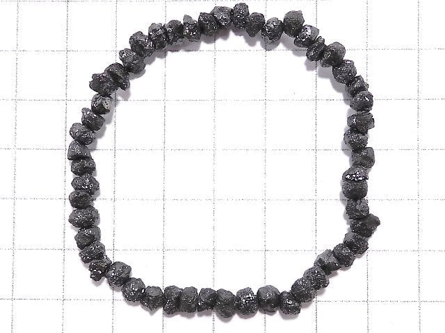 [Video][One of a kind] [1mm hole] Black Diamond Rough Nugget Bracelet NO.113