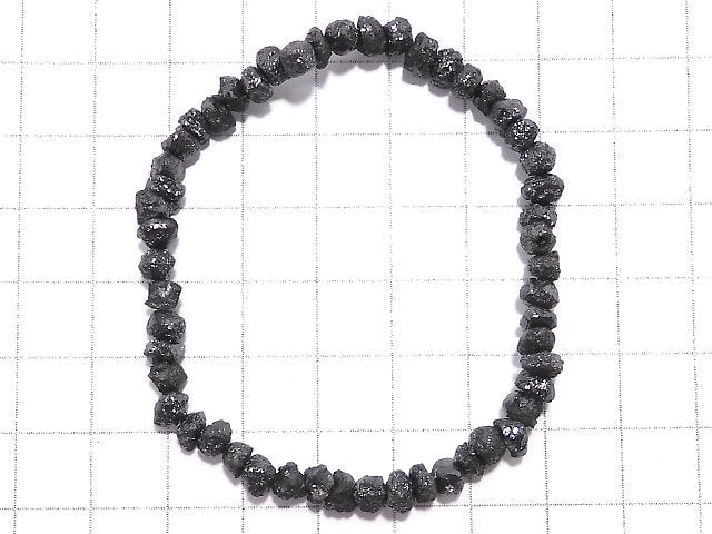 [Video][One of a kind] [1mm hole] Black Diamond Rough Nugget Bracelet NO.114