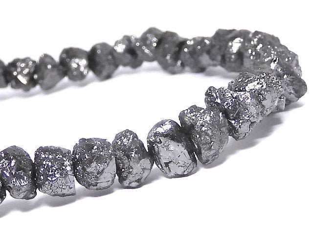 [Video][One of a kind] [1mm hole] Black Diamond Rough Nugget Bracelet NO.115