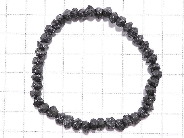 [Video][One of a kind] [1mm hole] Black Diamond Rough Nugget Bracelet NO.115