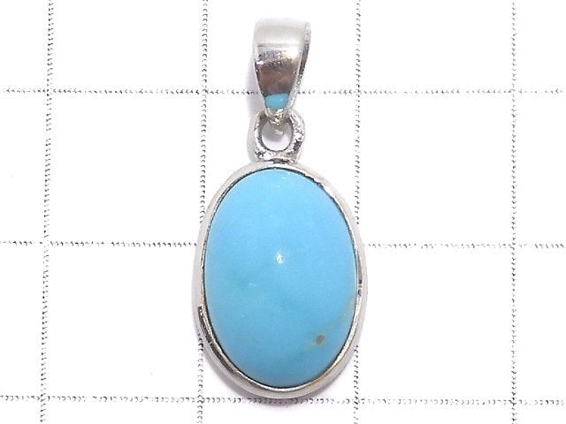 [Video][One of a kind] Kingman Turquoise AAA Pendant Silver925 NO.6