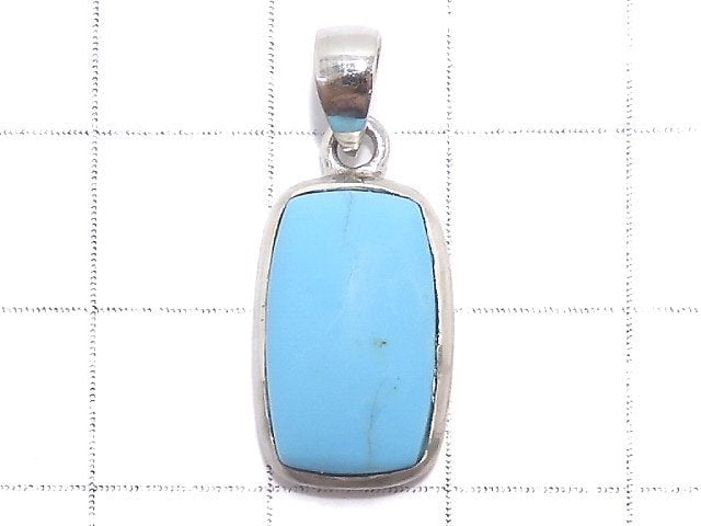 [Video][One of a kind] Kingman Turquoise AAA Pendant Silver925 NO.10