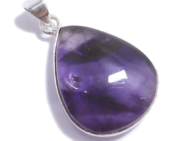 [Video][One of a kind] Trapiche Amethyst Pendant Silver925 NO.44