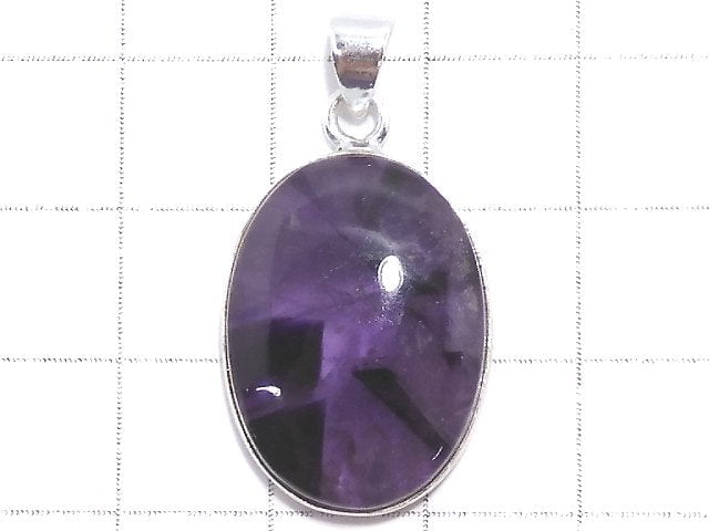 [Video][One of a kind] Trapiche Amethyst Pendant Silver925 NO.46