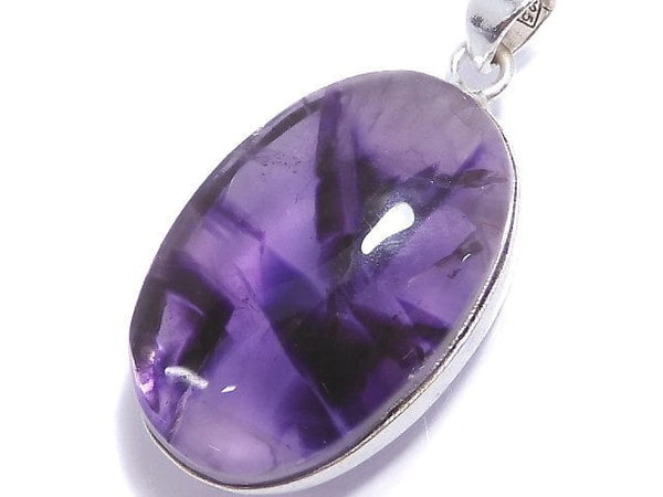 [Video][One of a kind] Trapiche Amethyst Pendant Silver925 NO.49