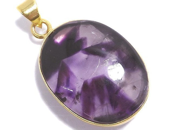 [Video][One of a kind] Trapiche Amethyst Pendant 18KGP NO.56