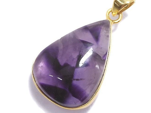 [Video][One of a kind] Trapiche Amethyst Pendant 18KGP NO.57