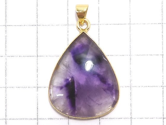 [Video][One of a kind] Trapiche Amethyst Pendant 18KGP NO.58