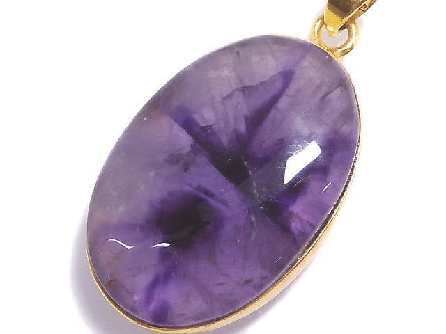 [Video][One of a kind] Trapiche Amethyst Pendant 18KGP NO.59