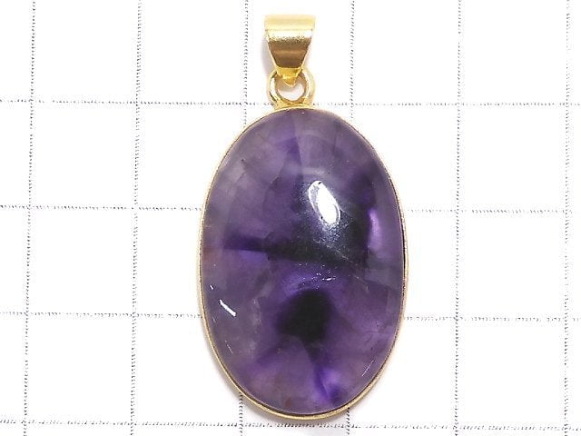 [Video][One of a kind] Trapiche Amethyst Pendant 18KGP NO.59