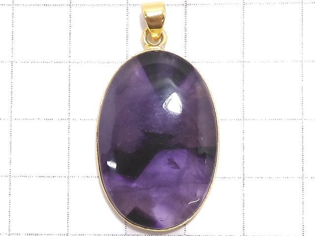 [Video][One of a kind] Trapiche Amethyst Pendant 18KGP NO.60