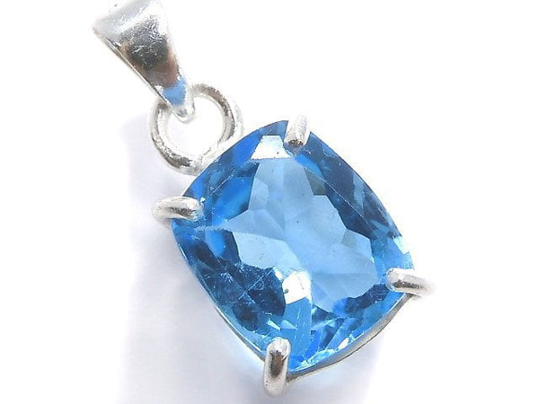 [Video][One of a kind] High Quality Swiss Blue Topaz AAA Pendant Silver925 NO.42