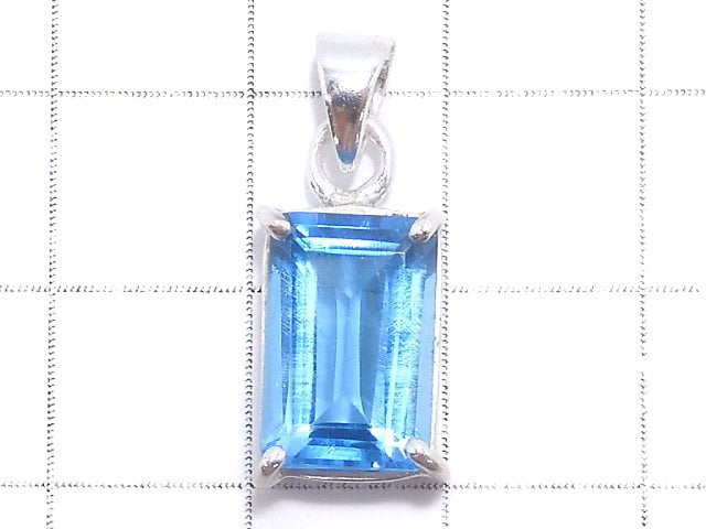 [Video][One of a kind] High Quality Swiss Blue Topaz AAA Pendant Silver925 NO.48