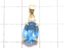 [Video][One of a kind] High Quality Swiss Blue Topaz AAA Pendant 18KGP NO.51