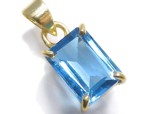 [Video][One of a kind] High Quality Swiss Blue Topaz AAA Pendant 18KGP NO.52