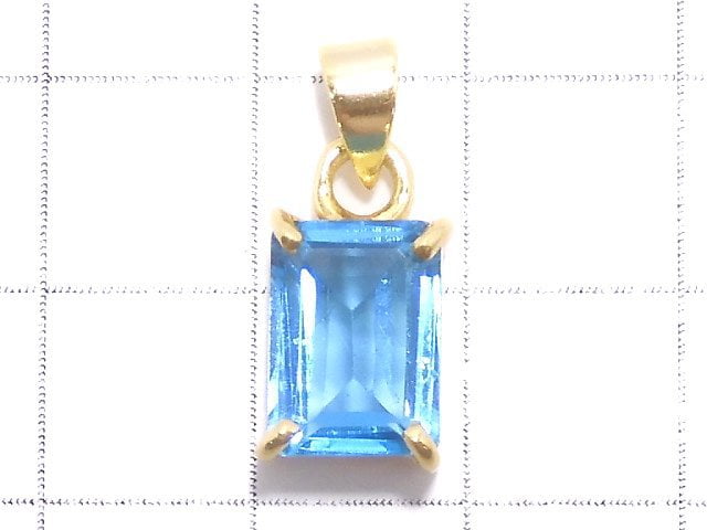 [Video][One of a kind] High Quality Swiss Blue Topaz AAA Pendant 18KGP NO.52