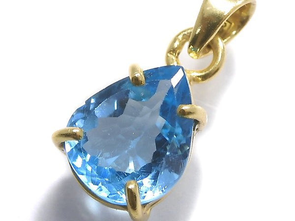 [Video][One of a kind] High Quality Swiss Blue Topaz AAA Pendant 18KGP NO.54