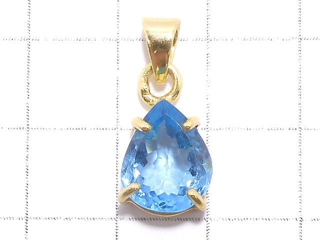 [Video][One of a kind] High Quality Swiss Blue Topaz AAA Pendant 18KGP NO.54