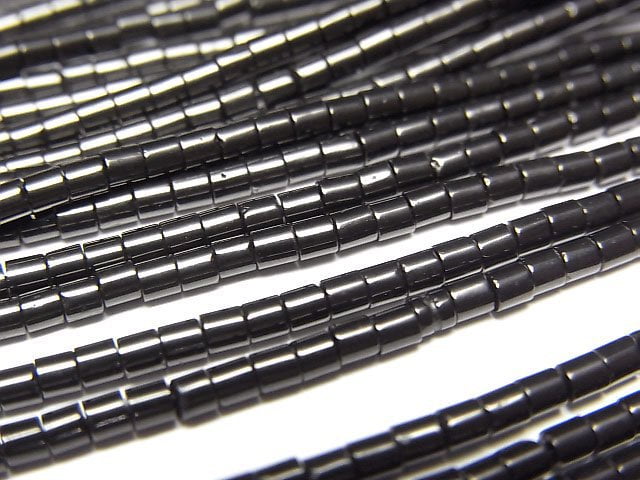 [Video] Shungite AAA Tube 2x2x2mm 1strand beads (aprx.15inch/38cm)