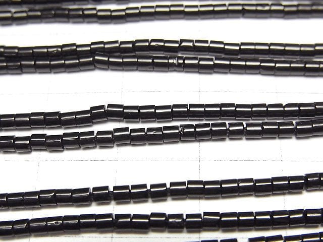 [Video] Shungite AAA Tube 2x2x2mm 1strand beads (aprx.15inch/38cm)