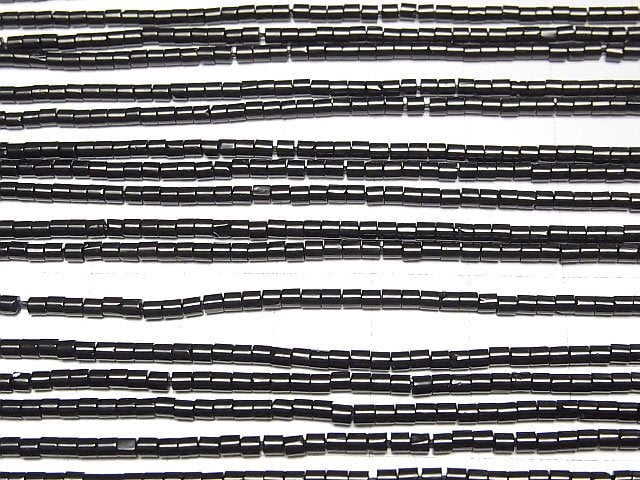 [Video] Shungite AAA Tube 2x2x2mm 1strand beads (aprx.15inch/38cm)