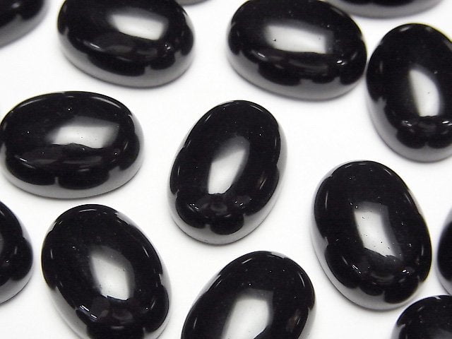 Morion Kristallquarz AAA- Oval Cabochon 18x13mm 2 Stück