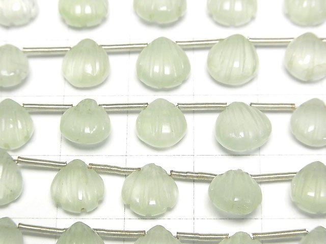 [Video]High Quality Prehnite AA++ Carved Chestnut 1strand beads (aprx.6inch/15cm)