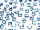 [Video]High Quality Swiss Blue Topaz AAA Loose stone Princess cut 4x4mm 5pcs