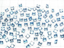 [Video]High Quality Swiss Blue Topaz AAA Loose stone Princess cut 4x4mm 5pcs
