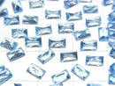 [Video]High Quality Swiss Blue Topaz AAA Loose stone Princess cut 5x3mm 5pcs
