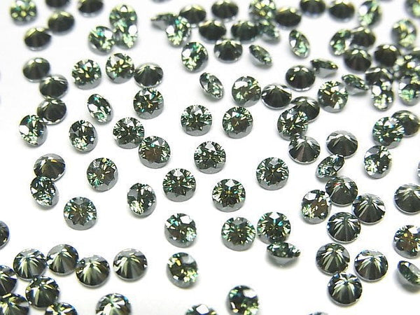 [Video] Moissanite AAA Loose stone Round Faceted 3x3mm [Green] 5pcs