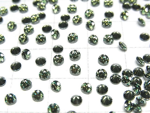 [Video] Moissanite AAA Loose stone Round Faceted 3x3mm [Green] 5pcs