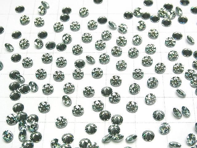 [Video] Moissanite AAA Loose stone Round Faceted 4x4mm [Green] 3pcs