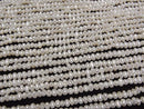 [Video] Fresh Water Pearl AA++ White Potato-Rondelle 4mm 1strand beads (aprx.14inch/34cm)