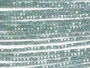 [Video]High Quality! Blue Green Apatite AA+ Cube Shape 2x2x2mm 1strand beads (aprx.15inch/37cm)