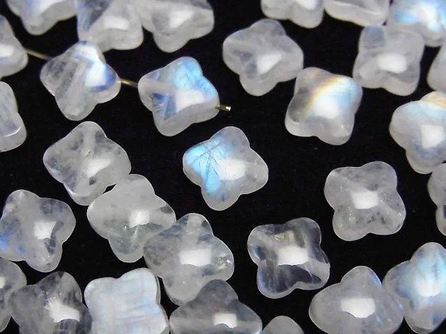 [Video] Rainbow Moonstone AA++ Flower Motif 8x8mm [Drilled Hole] 3pcs