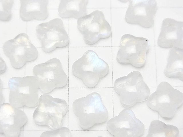 [Video] Rainbow Moonstone AA++ Flower Motif 8x8mm [Drilled Hole] 4pcs