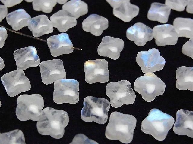 [Video] Rainbow Moonstone AA++ Flower Motif 8x8mm [Drilled Hole] 3pcs