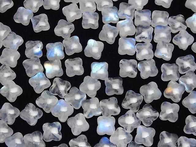 [Video] Rainbow Moonstone AA++ Flower Motif 8x8mm [Drilled Hole] 3pcs